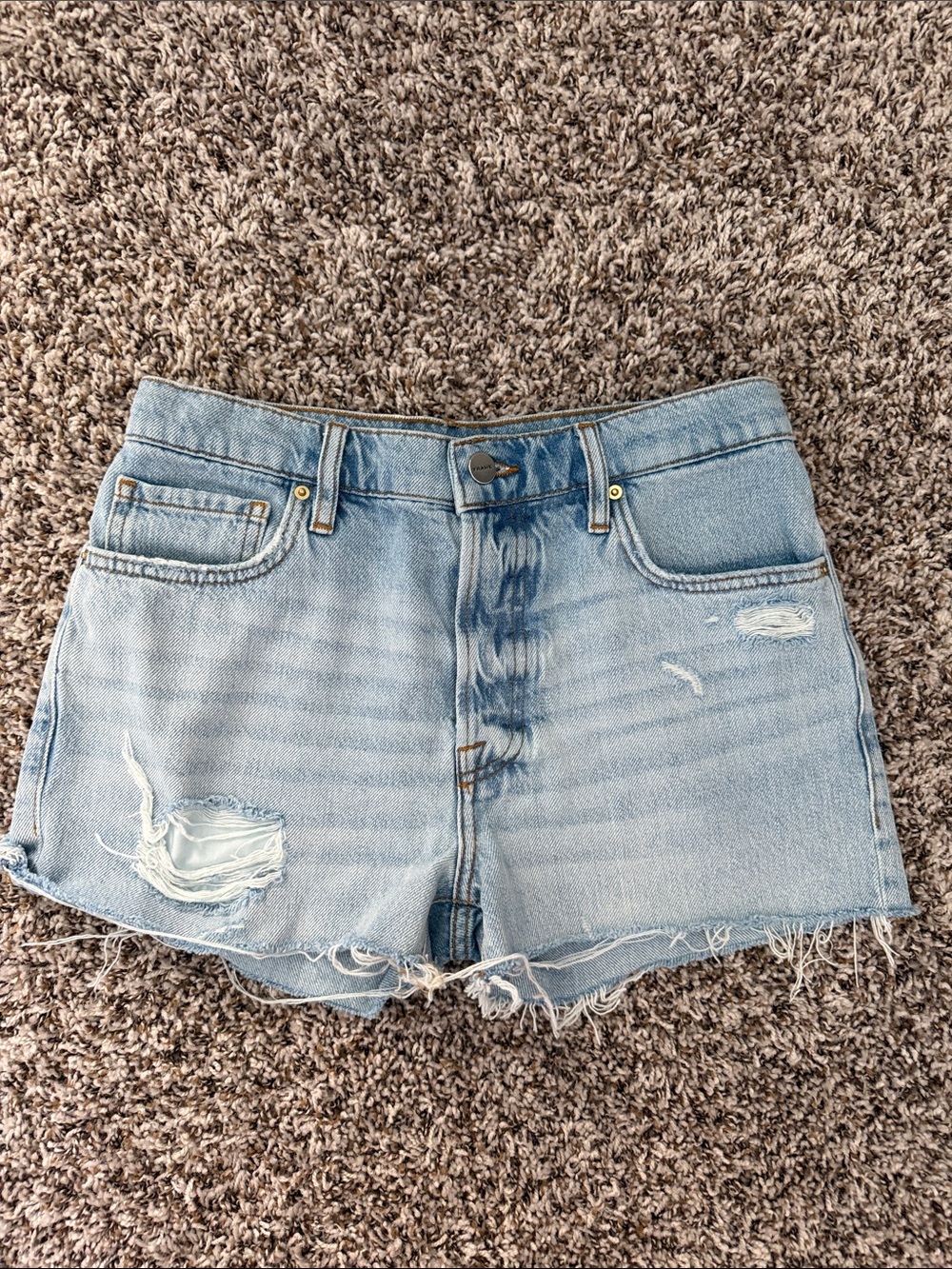 Light Wash Distressed Denim Women’s Shorts